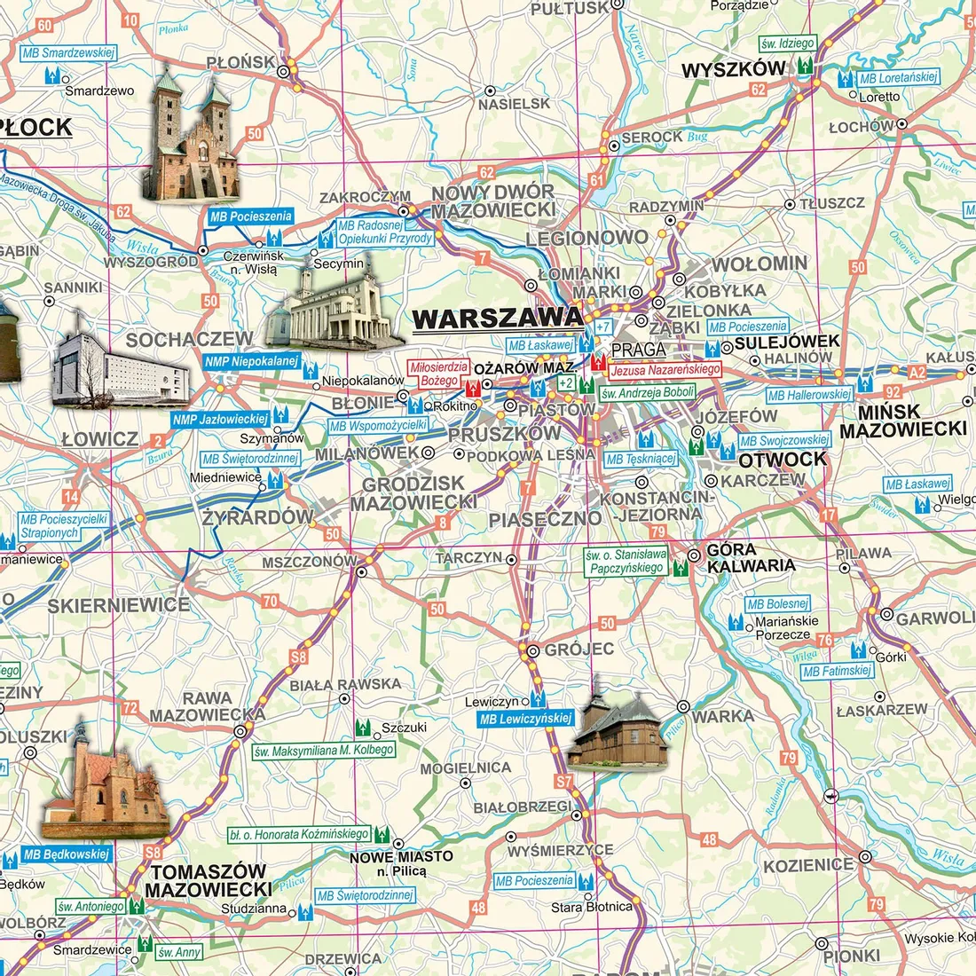 polska-sanktuaria-mapa-scienna-arkusz-ekograf