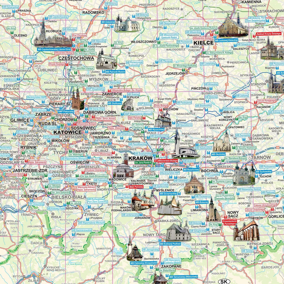 polska-sanktuaria-mapa-scienna-arkusz-ekograf