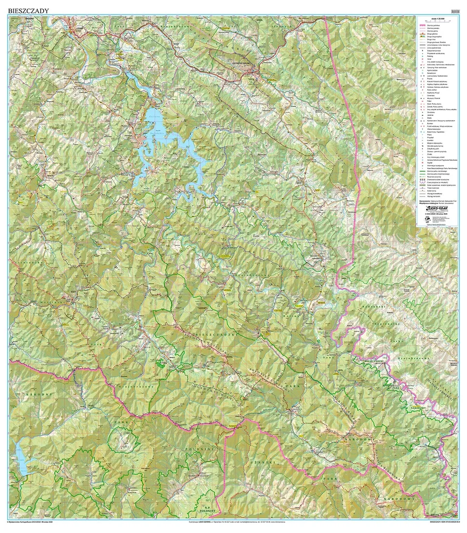 bieszczady-mapa-scienna-arkusz-1-35-000-ekograf