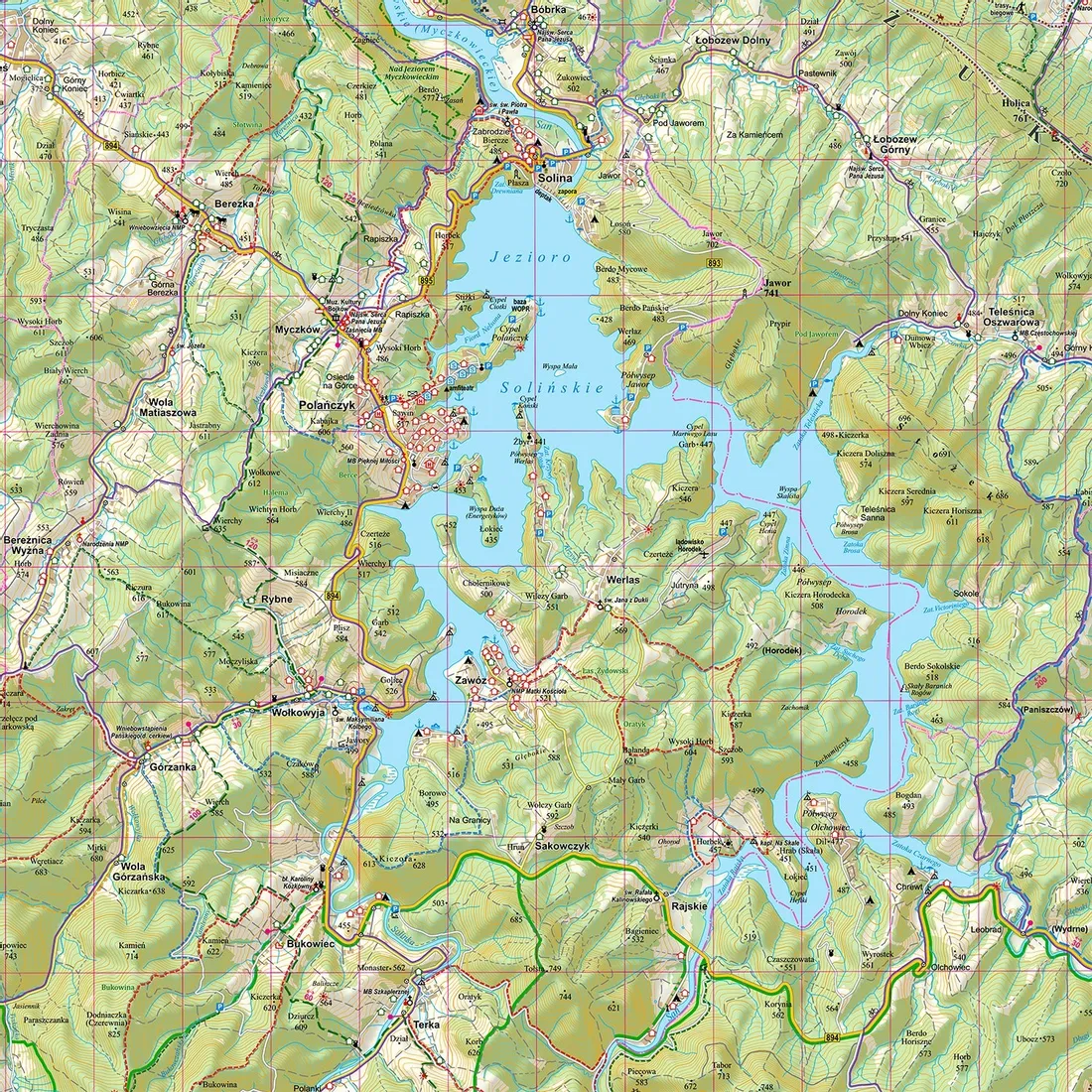 bieszczady-mapa-scienna-arkusz-1-35-000-ekograf