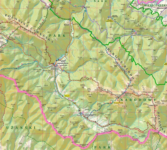bieszczady-mapa-scienna-arkusz-1-35-000-ekograf-typ-publikacji-mapa-scienna