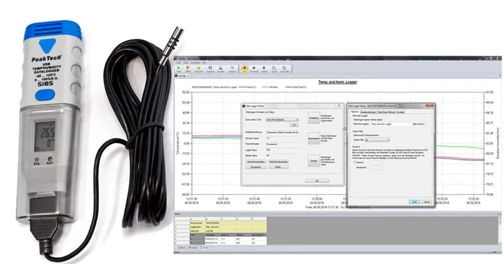 miernik-wilgotn-temp-usb-datalogger-peaktech-5185-stan-nowy