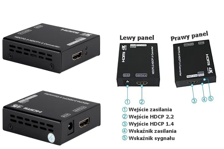 konwerter-hdcp2-2-do-hdcp1-4-spacetronik-sp-h22h14-stan-nowy