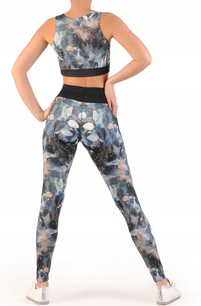 LEGGINSY DAMSKIE SPORTOWE DO BIEGANIA FITNESS 