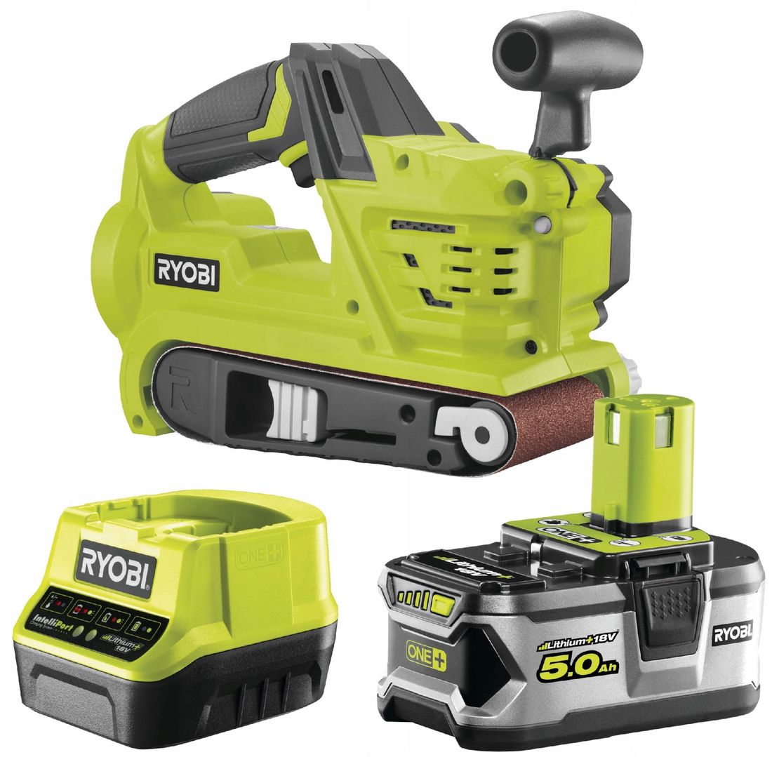 SZLIFIERKA TAŚMOWA AKUMULATOROWA RYOBI R18BS +5Ah - ERLI.pl