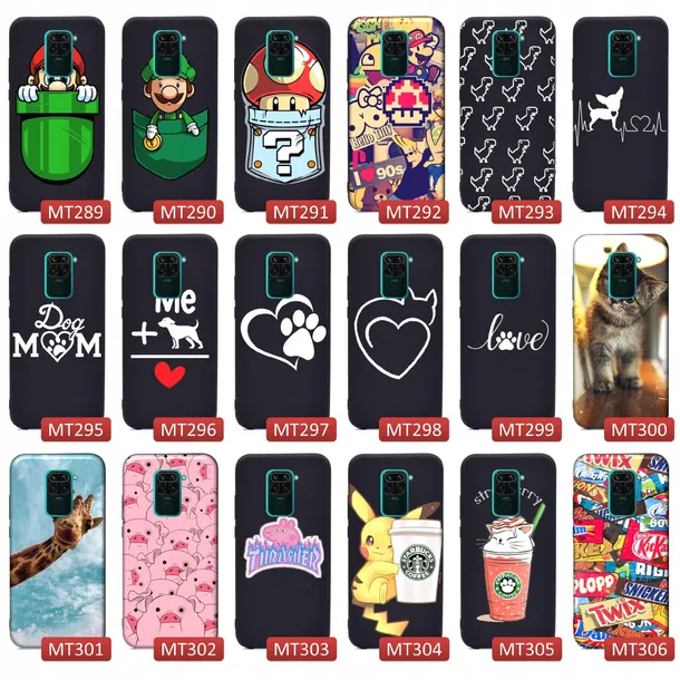 etui-matt-case-do-xiaomi-redmi-note-9-modne-wzory-kolor-czarny