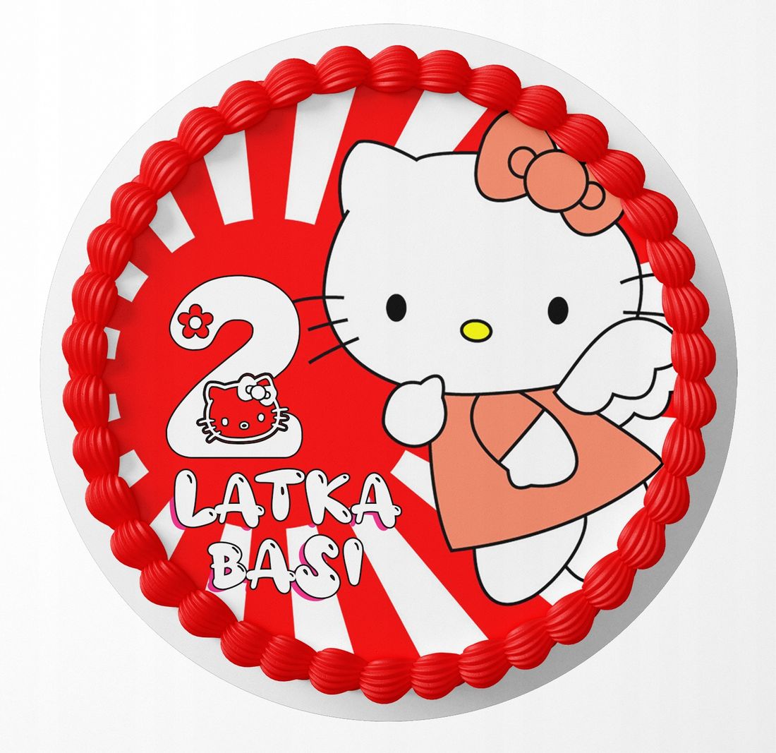 OpŁatek Na Tort 21cm Hello Kitty WybÓr Gratis Erlipl 5729