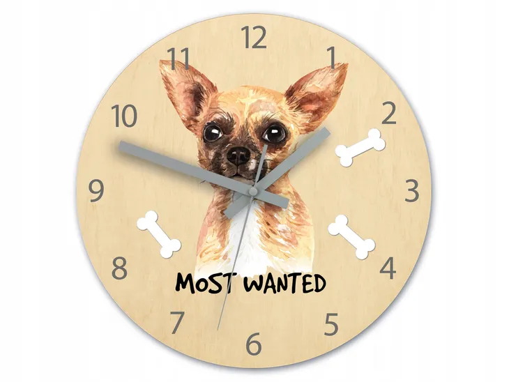zegar-scienny-piesek-30cm-cichy-linia-modernclock-dla-dzieci