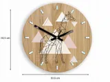 zegar-scienny-zyrafa-geoemetria-33cm-kolor-bezowy-bialy-czarny-kremowy-odcienie-brazowego-odcienie-rozowego-odcienie-szarosci-wielokolorowy