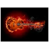 obraz-drukowany-plonaca-gitara-70x50