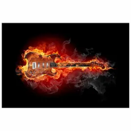 obraz-drukowany-plonaca-gitara-90x60