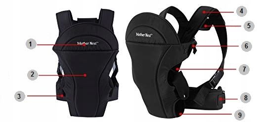 NOSIDEŁKO MOTHER NEST BB012CZ CZARNE – 139943564 - ERLI.pl