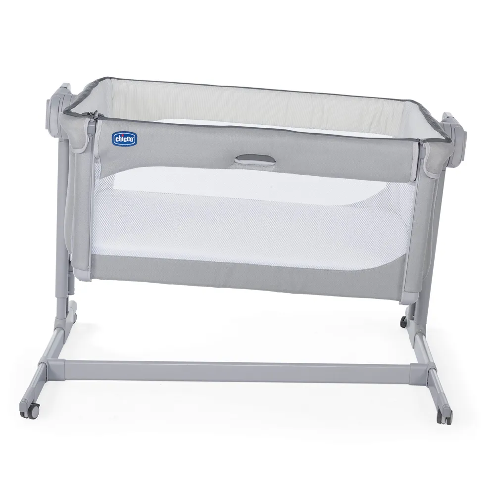 lozeczko-chicco-next2me-magic-cool-grey-przescieradla-stan-nowy