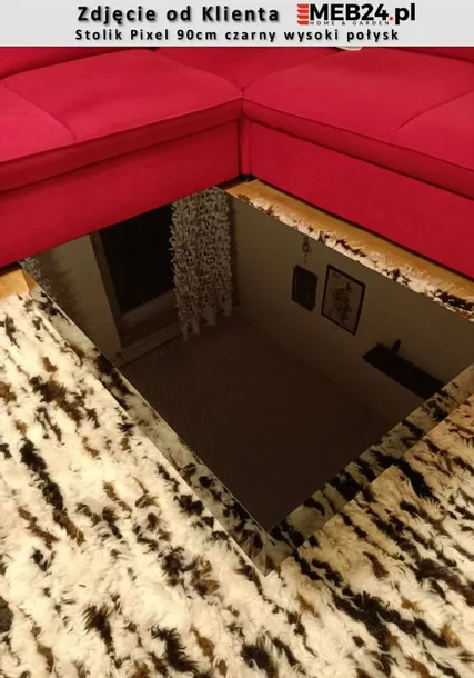 stolik-pixel-90cm-czarny-wysoki-polysk-stan-nowy-material-plyta-mdf