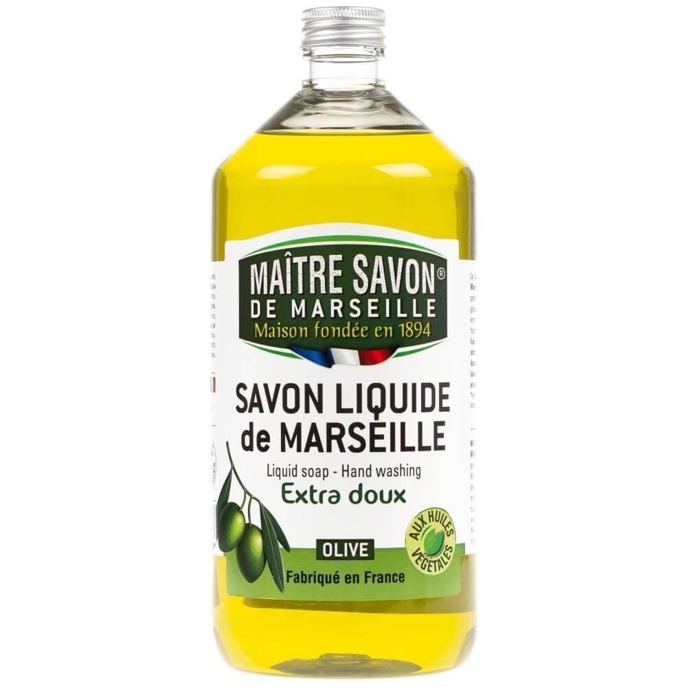Mydło marsylskie w płynie oliwkowe 1000 ml - Maître Savon