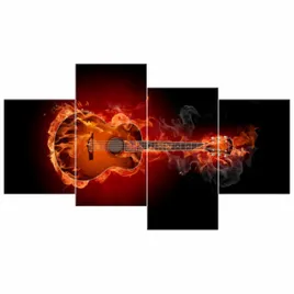 obraz-drukowany-plonaca-gitara-120x70