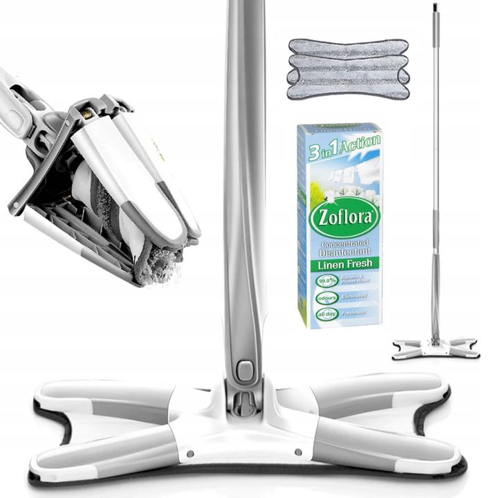 MOP PŁASKI WYCISKANY RĘCZNY OBROTOWY ZOFLORA WKŁAD GRATIS ERLI.pl