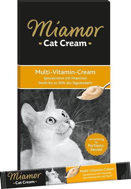 Miamor | Cat Cream | Przysmaki prozdrowotne - Multiwitamina 6x15g | 90g