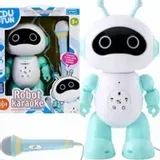 robot-karaoke-mikrofon-glosnik-bluetooth-led-usb-stan-nowy