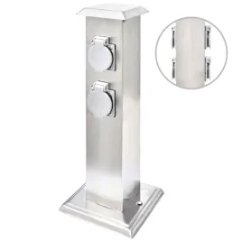 slupek-ogrodowy-z-gniazdami-stal-nierdzewna