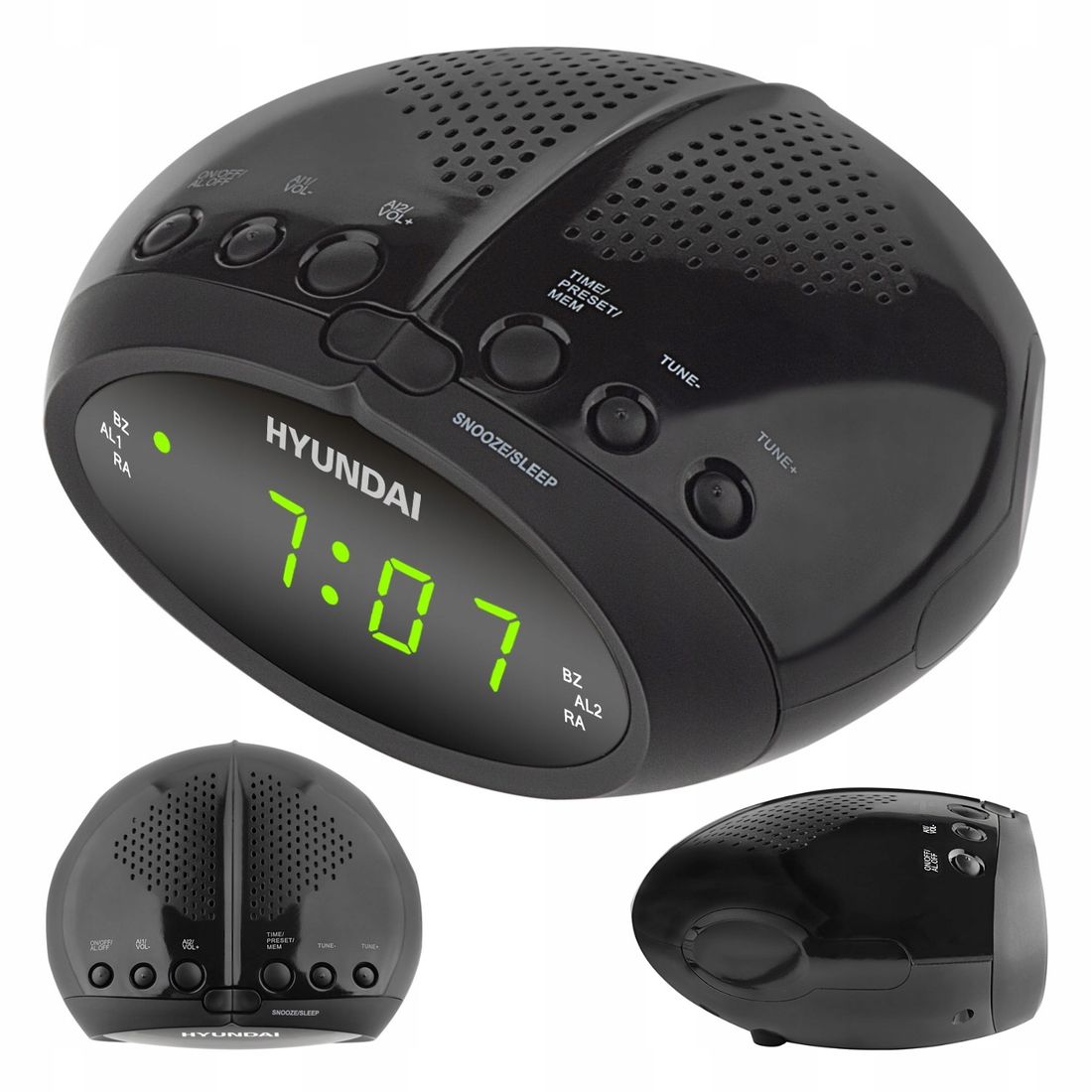 Radio Budzik Zegar HYUNDAI Zielony LED – 122956485 - ERLI.pl