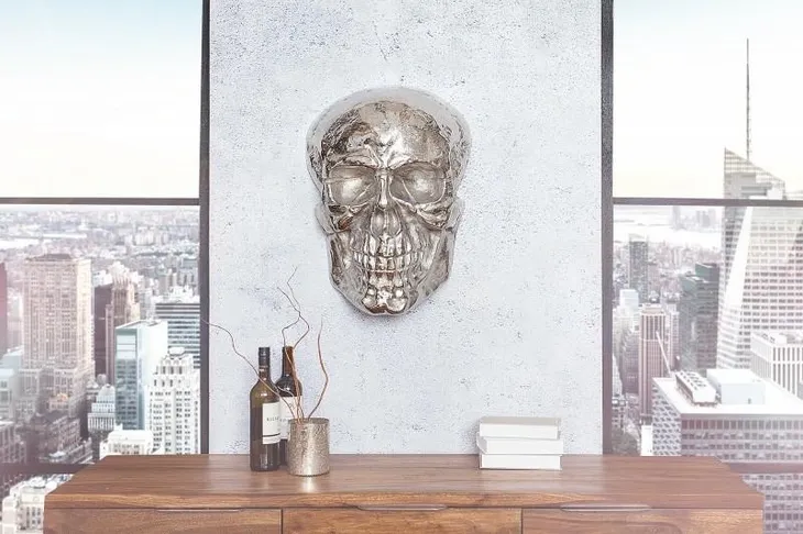 invicta-dekoracja-scienna-skull-srebrna