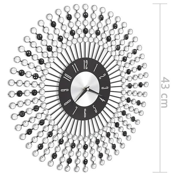zegar-scienny-metal-43cm-czarny-stan-nowy