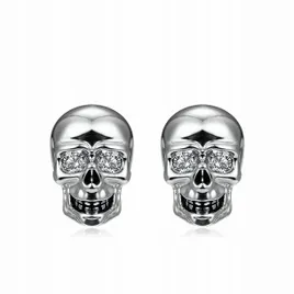 gnoce-kolczyki-silver-skull-studs