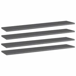 polki-na-ksiazki-4-szt-wysoki-polysk-szare-100x20x15-cm