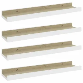 polki-scienne-4-szt-biel-i-dab-sonoma-40x9x3-cm