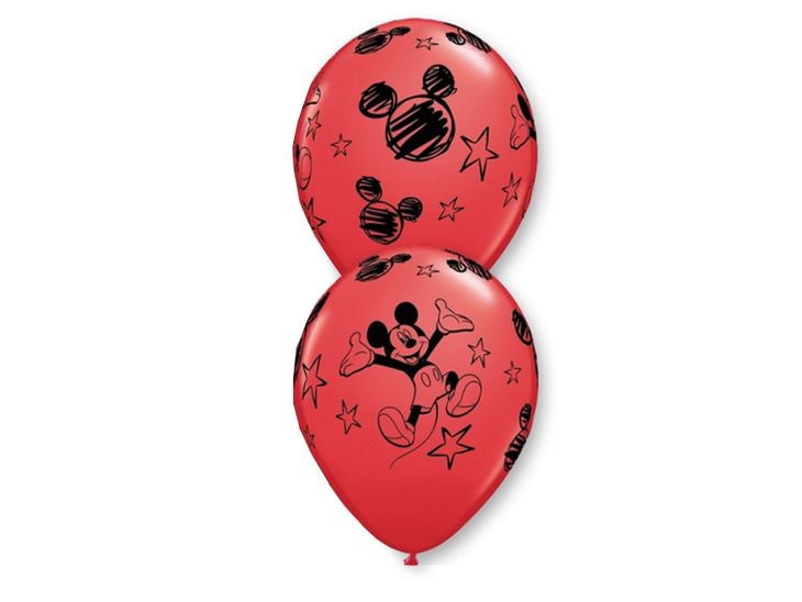 Balony urodzinowe Myszka Mickey - 30 cm - 6 szt