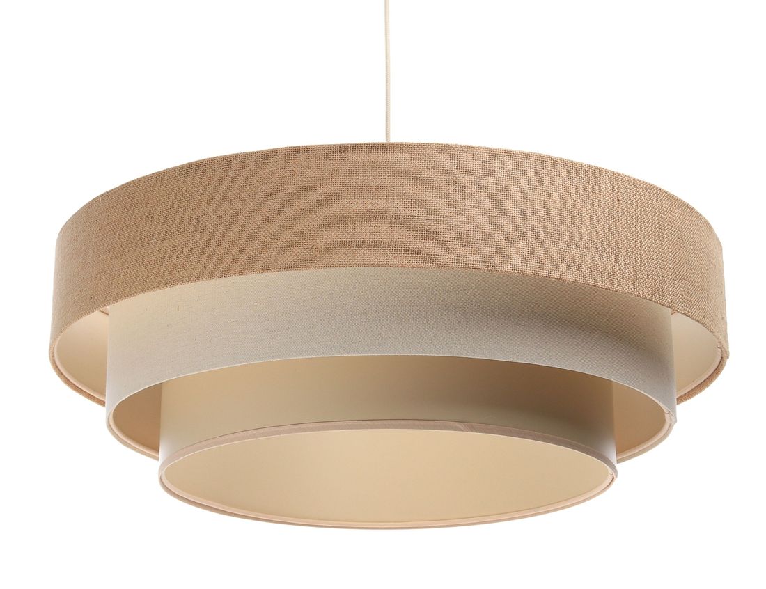 Hanglamp aan een koord GALAXY 3xE27/60W/230V beige/wit/goud