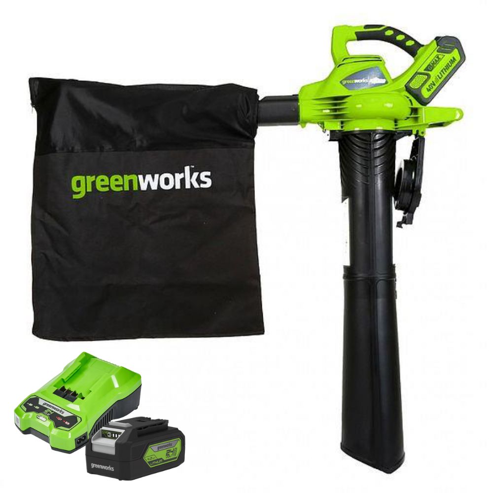 GREENWORKS GD40BVK4 Dmuchawa akumulatorowa odkurzacz do liści premium ...