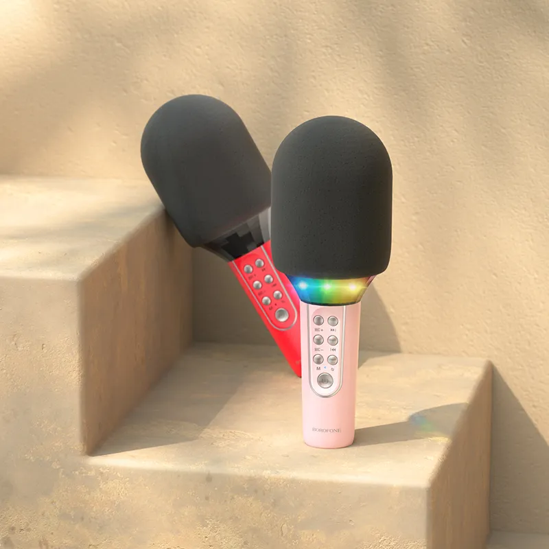 borofone-mikrofon-do-karaoke-bluetooth-bfk2-elf-czerwony