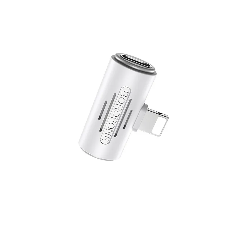 borofone-adapter-bv6-audio-lightning-na-2x-lightning-bialy
