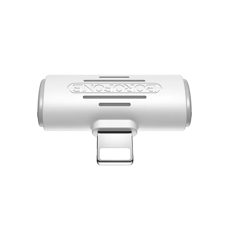 borofone-adapter-bv6-audio-lightning-na-2x-lightning-bialy