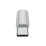 borofone-adapter-bv4-micro-usb-na-typ-c-srebrny-waga-z-opakowaniem-0-3-kg-stan-nowy