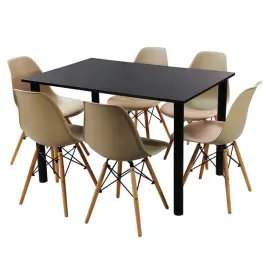 zestaw-stol-lugano-120-czarny-i-6-krzesel-milano-bezowych