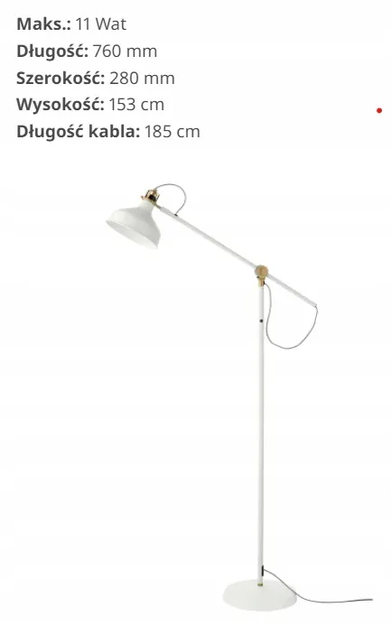 ikea-ranarp-lampa-podlogowa-bialy-stan-nowy