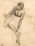 dancer-adjusting-her-slipper-edgar-degas-plakat
