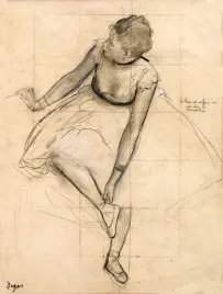 dancer-adjusting-her-slipper-edgar-degas-plakat