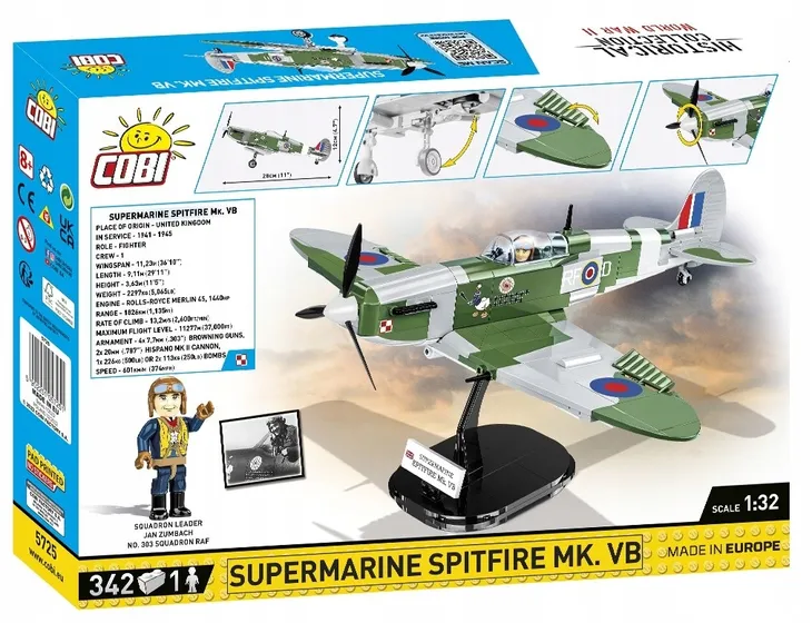 cobi-5725-samolot-supermarine-spitfire-mk-vb-plec-chlopcy-dziewczynki