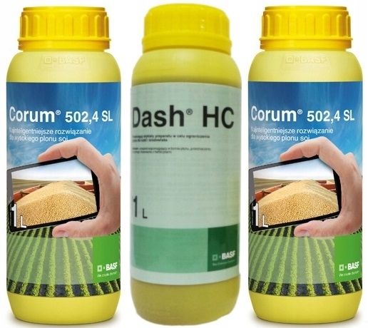 BASF Corum 502.4SL 2x1l Dash 1x1l oprysk chwasty groch ERLI.pl