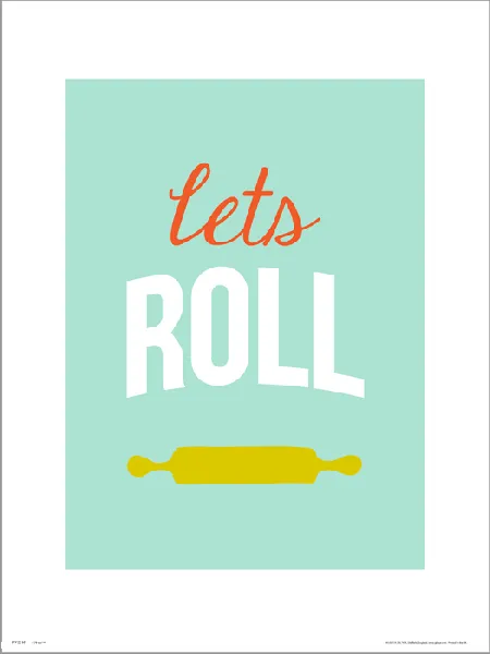 typographic-lets-roll-plakat-premium-40x50-cm