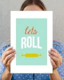 typographic-lets-roll-plakat-premium-40x50-cm-stan-nowy