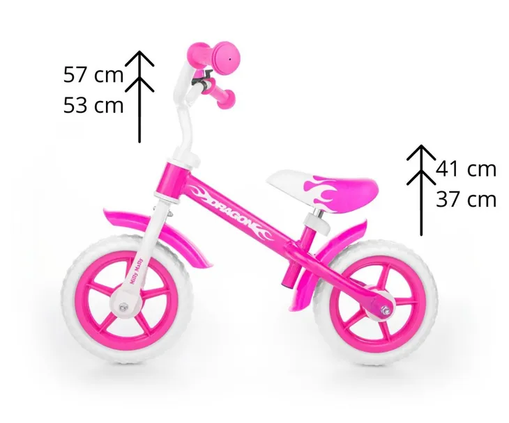 rowerek-biegowy-dragon-pink-stan-nowy