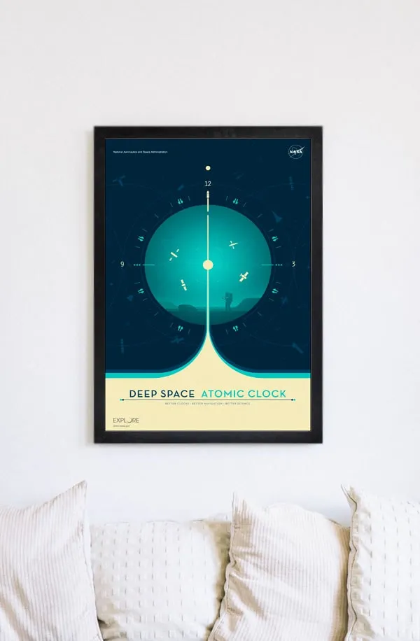atomic-clock-blue-plakat-30x40-cm