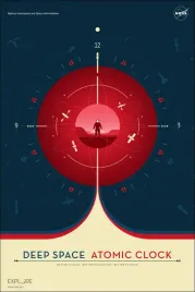atomic-clock-red-plakat-30x40-cm