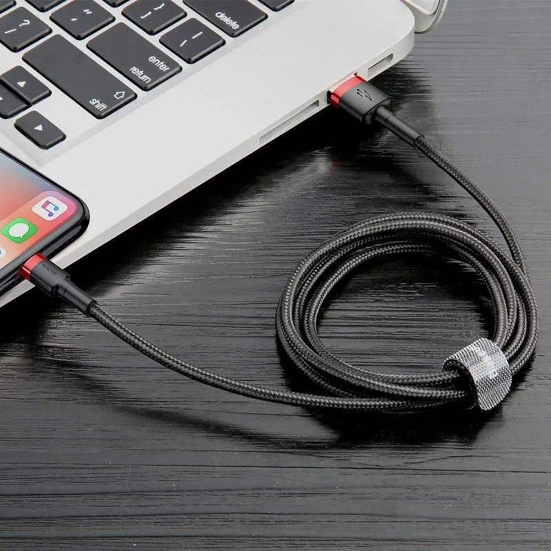 kabel-lightning-usb-baseus-cafule-2a-3m-czarno-czerwony-stan-nowy