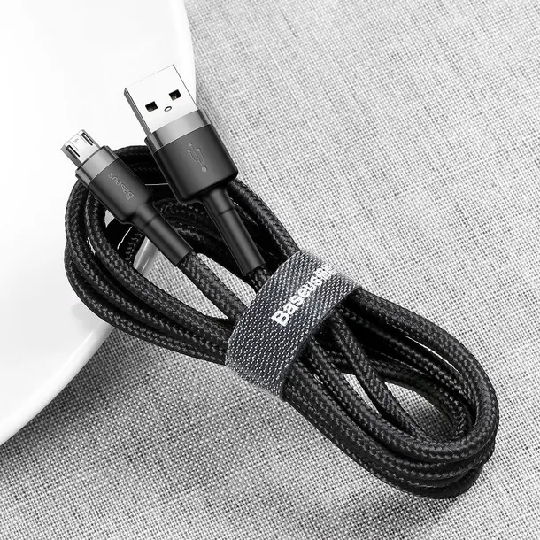 kabel-usb-do-micro-usb-baseus-cafule-2a-3m-czarno-szary-stan-nowy-waga-z-opakowaniem-0-3-kg